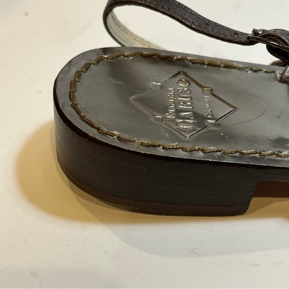 Emanuela Caruso Capri Women’s Sandals Size US 6 Crystal Flowers Made In Italy - Picture 6 of 10